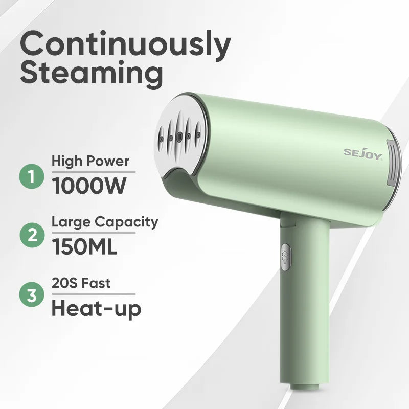 Portable Travel Handheld Garment Steamer for Clothes - Fast Heating Fabric Wrinkles Remover